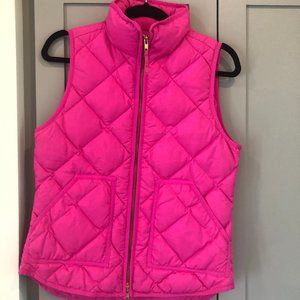 J. Crew Hot Pink Puffer Vest- Size XS